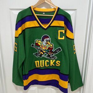Vintage Mighty Ducks Hockey Jersey Men’s Small Captain #96 Conway 90's Y2K